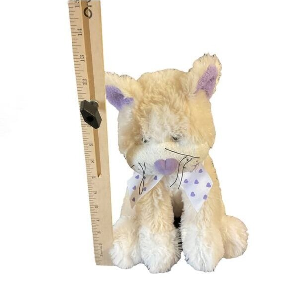 Animal Adventure Kitten Cat Cub White Purple Plush Stuffed Animal 11" - Picture 5 of 6